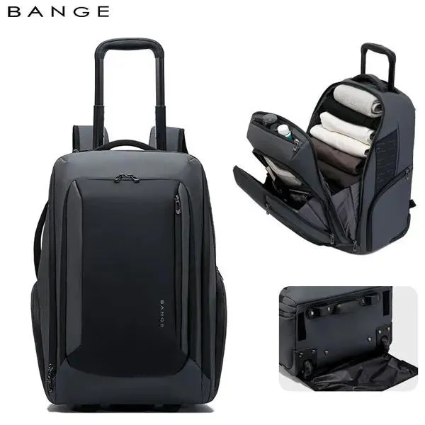 کیف کوله پشتی مسافرتی چرخدار بنج 8079 کیف کوله پشتی مسافرتی چرخدار اورجینال بنج BANGE 8079 - تصویر 3