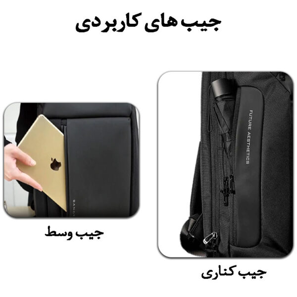کیف کوله پشتی لپ تاپ 15.6 اینچ بنج 7663 کیف کوله پشتی لپ تاپ 15.6 اینچ بنج 7663