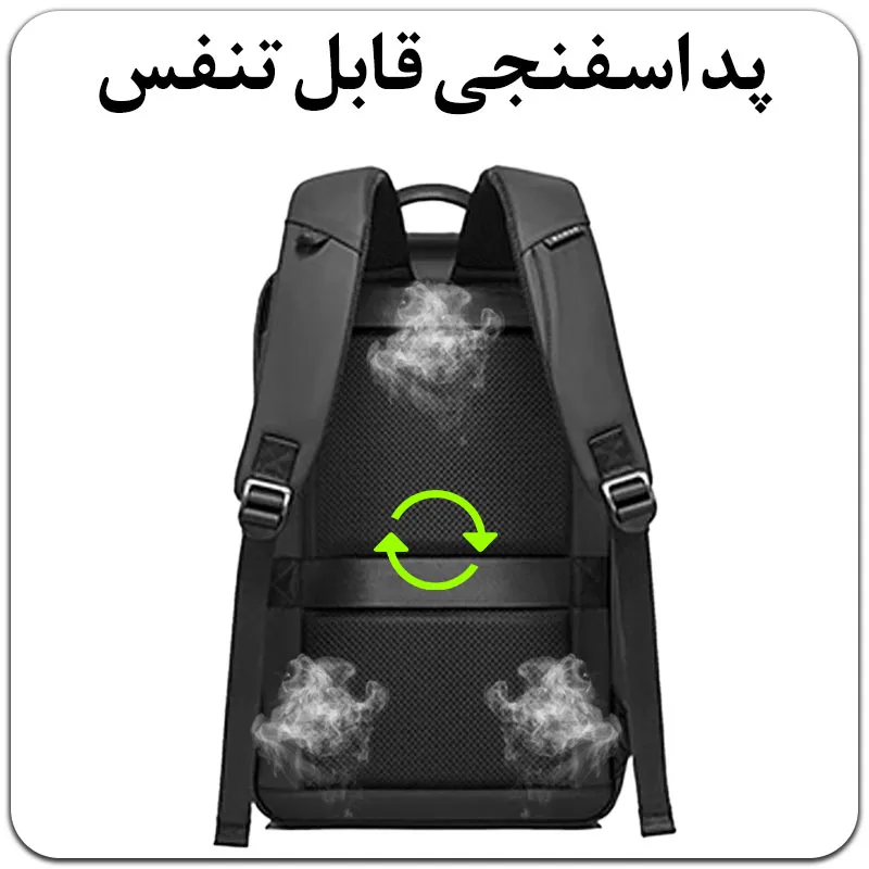 کیف و کوله پشتی لپ تاپ 15.6 اینج بنج 7276 کیف و کوله پشتی لپ تاپ 15.6 اینج اورجینال بنج BANGE 7276 - تصویر 3