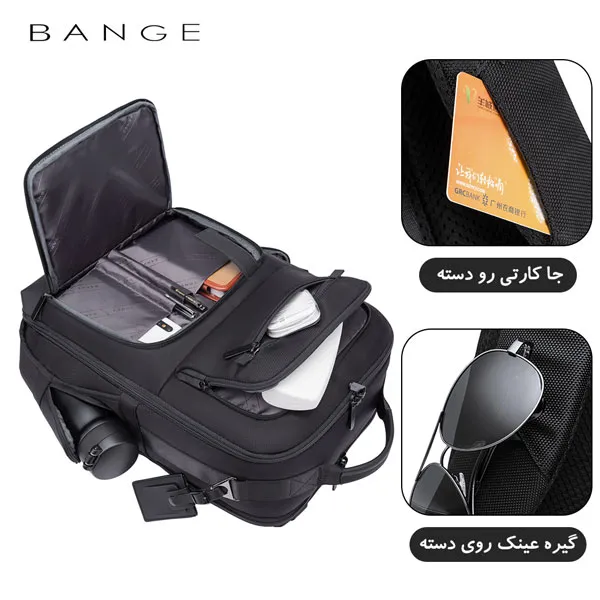 کیف بنج مسافرتی کوله پشتی لپ تاپ 15.6 G61 کیف اورجینال بنج BANGE مسافرتی کوله پشتی لپ تاپ 15.6 G61 - تصویر 4