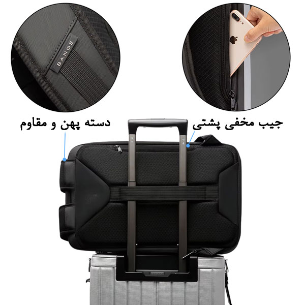 کیف کوله پشتی لپ تاپ 15.6 اینچ ضد سرقت بنج 7682