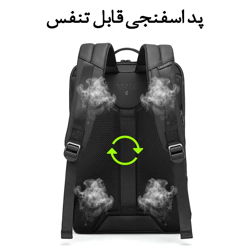 کیف کوله پشتی لپ تاپ 15.6 اینچی ضدآب بنج 2913 کیف کوله پشتی لپ تاپ 15.6 اینچی ضدآب اورجینال بنج BANGE 2913 - تصویر 3