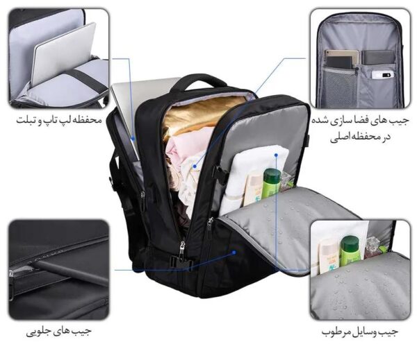 کیف مسافرتی کوله پشتی لپ تاپ 15.6 اینچی بنج 1801