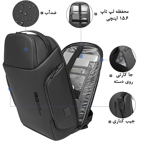 کیف کوله پشتی لپ تاپ 15.6 اینچ بنج 7277