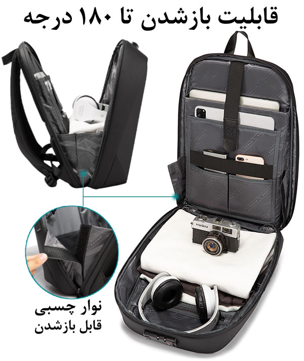 کیف کوله پشتی لپ تاپ ضد سرقت بنج 7251