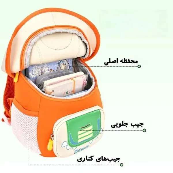 کیف کوله پشتی بچه گانه اولنگ 6203 کیف کوله پشتی بچه گانه اورجینال اولنگ OLANG 6203 - تصویر 6