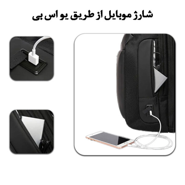 کیف کوله پشتی لپ تاپ 15.6 اینچ بنج 7663 کیف کوله پشتی لپ تاپ 15.6 اینچ بنج 7663