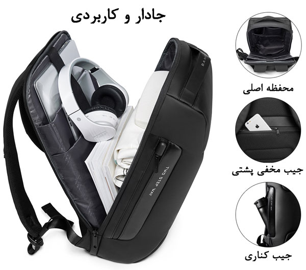 کیف کوله پشتی لپ تاپ 15.6 اینچی بنج 7216