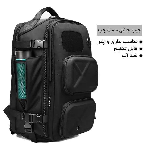 کیف کوله پشتی مسافرتی اورجینال اوزوکو OZUKO 9309L - تصویر 7