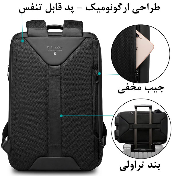 کیف و کوله پشتی لپ تاپ 15.6اینچی بنج 7710