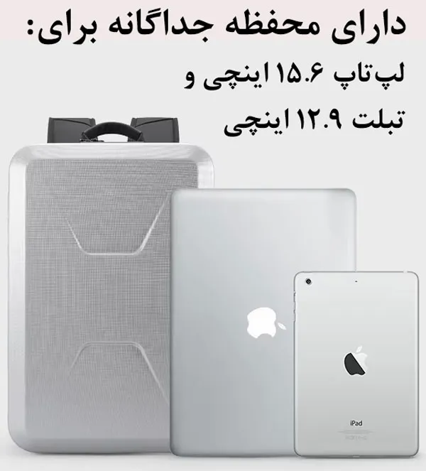 کیف و کوله پشتی ضدسرقت لپ تاپ 15.6 اینچی بنج 2839 کیف و کوله پشتی ضدسرقت لپ تاپ 15.6 اینچی اورجینال بنج BANGE 2839 - تصویر 7
