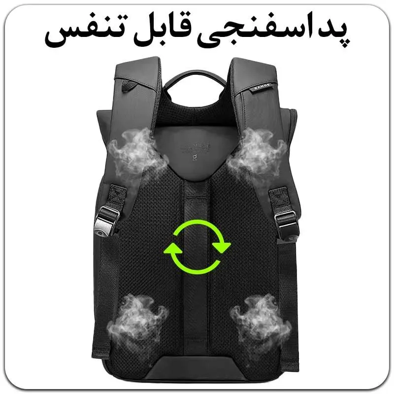 کوله پشتی مسافرتی لپ تاپ 15.6 اینچ اورجینال بنج BANGE 2888 - تصویر 8