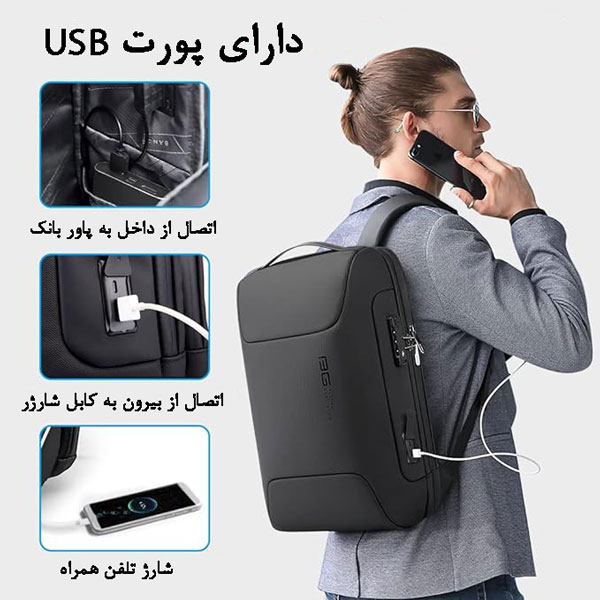 کیف کوله پشتی لپ تاپ 15.6 اینچی بنج 7216