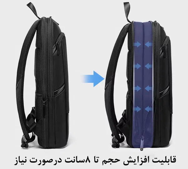 کیف کوله پشتی لپ تاپ 15.6 اینچی اورجینال بنج BANGE 77115 - تصویر 8