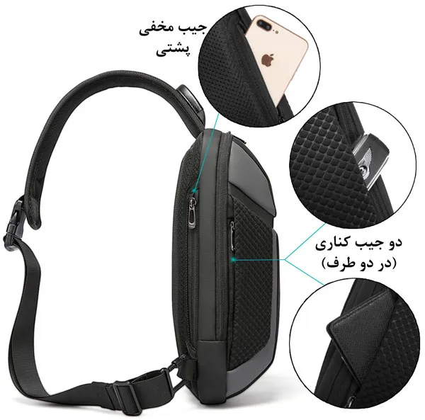 کیف بادی بگ وارداتی اورجینال بنج BANGE 7721 - تصویر 9