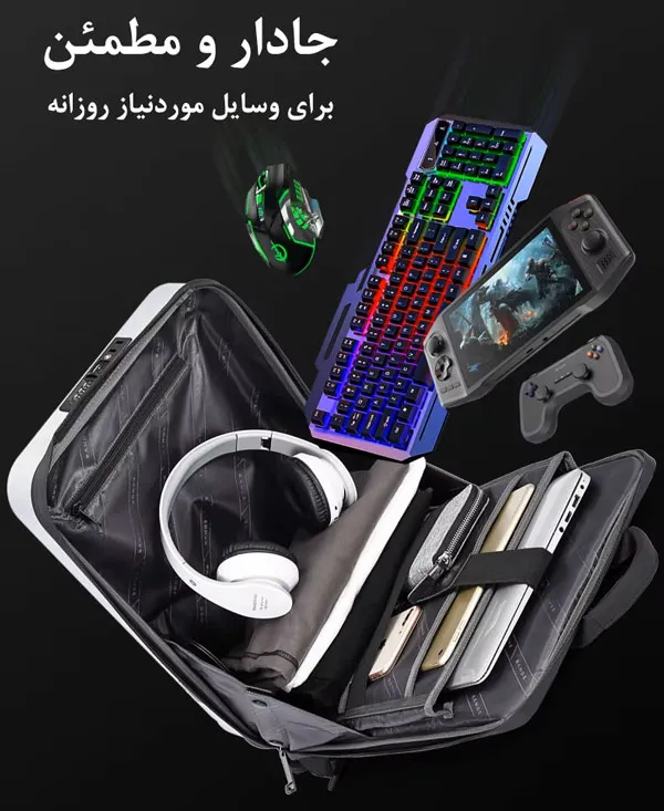 کیف و کوله پشتی ضدسرقت لپ تاپ 15.6 اینچی بنج 2839 کیف و کوله پشتی ضدسرقت لپ تاپ 15.6 اینچی اورجینال بنج BANGE 2839 - تصویر 9