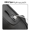 کیف کوله پشتی لپ تاپ ضد سرقت چرم بنج 6622