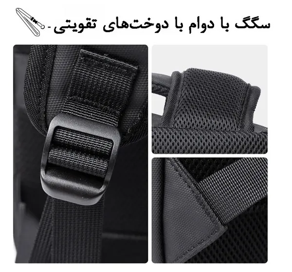 کیف کوله پشتی لپ تاپ بنج 1807 کیف کوله پشتی لپ تاپ اورجینال بنج BANGE 1807 - تصویر 11
