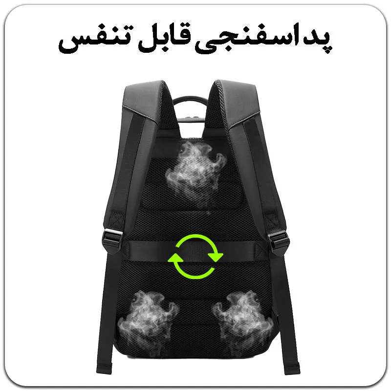 کیف کوله پشتی لپ تاپ اورجینال بنج BANGE 8013 - تصویر 10