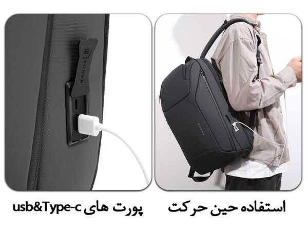 کیف کوله پشتی لپ تاپ 15.6 اینچ بنج 7802