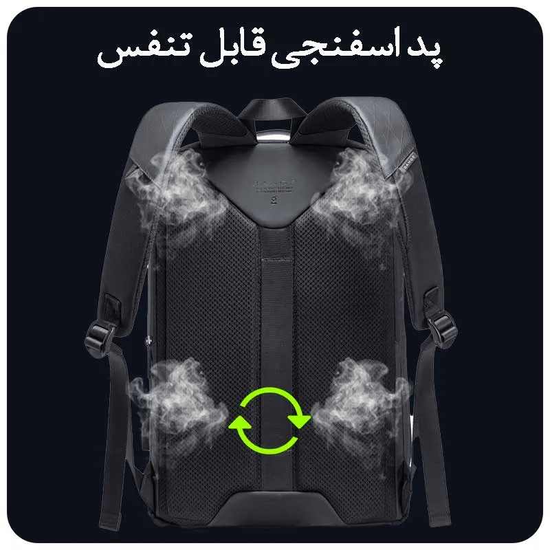 کیف کوله پشتی لپ تاپ 15.6 اینچ اورجینال بنج BANGE 7078 - تصویر 11