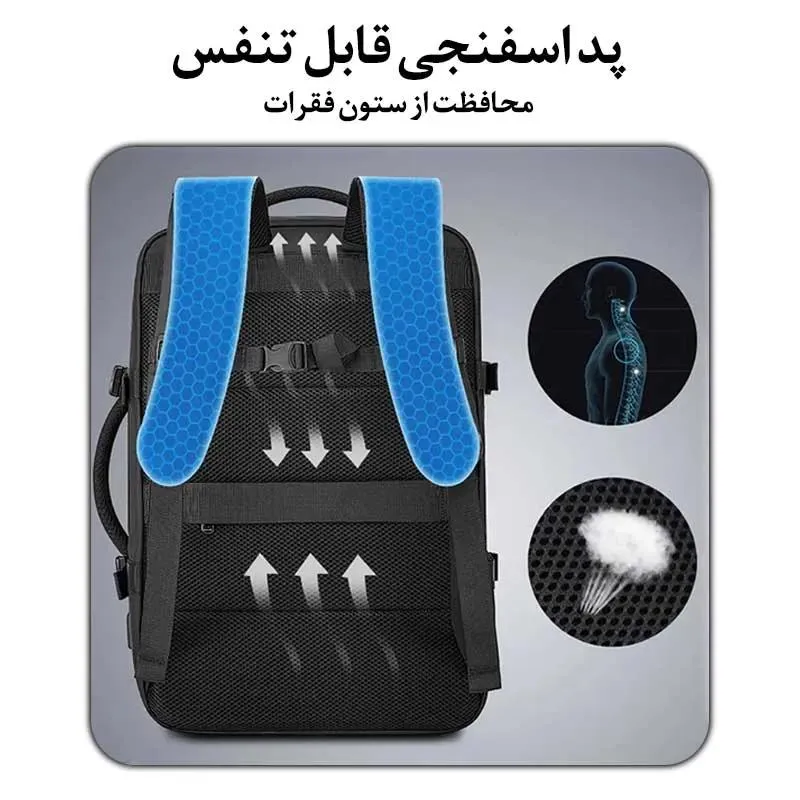 کیف کوله پشتی مسافرتی بنج 2892 کیف کوله پشتی مسافرتی اورجینال بنج BANGE 2892 - تصویر 12