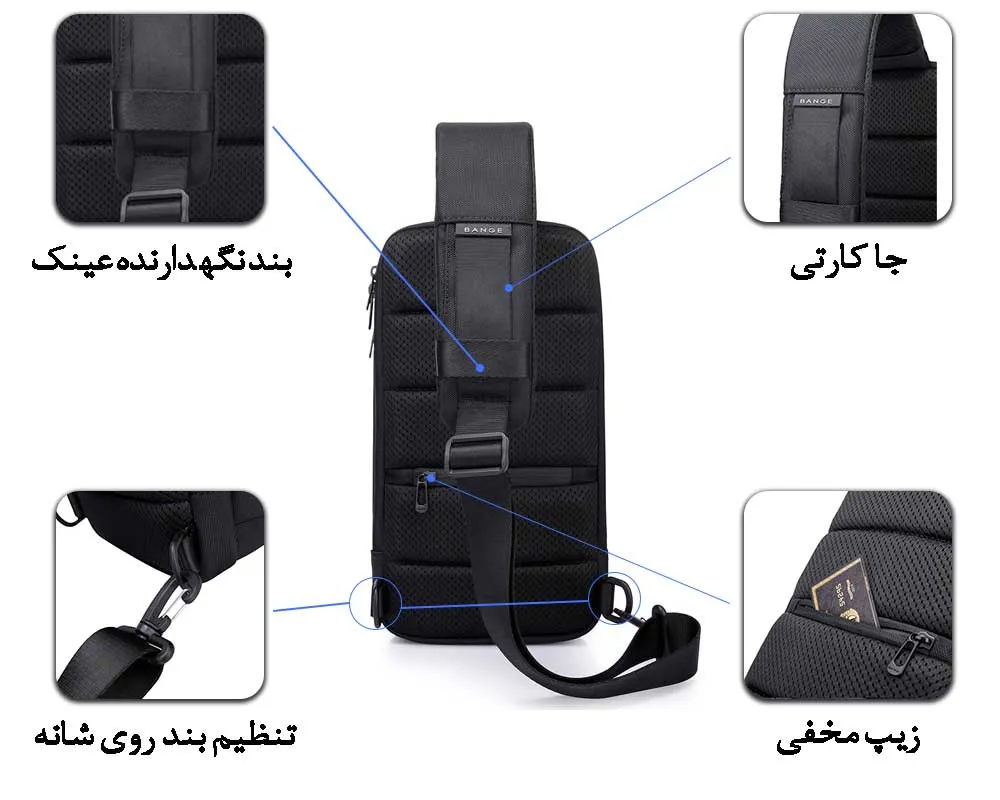 کیف کراس بادی اورجینال بنج BANGE 7565 - تصویر 11