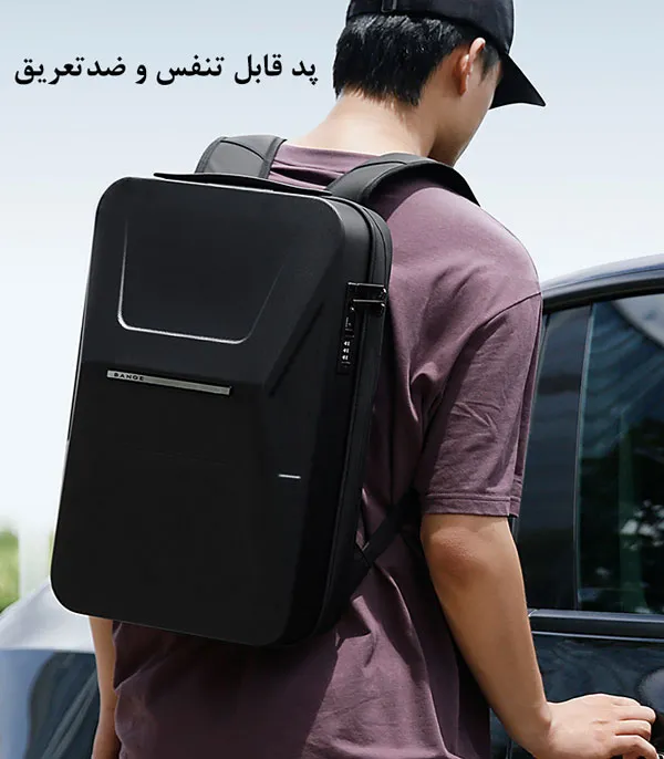 کیف و کوله پشتی لپ تاپ ضد سرقت اورجینال بنج BANGE 3005 - تصویر 12