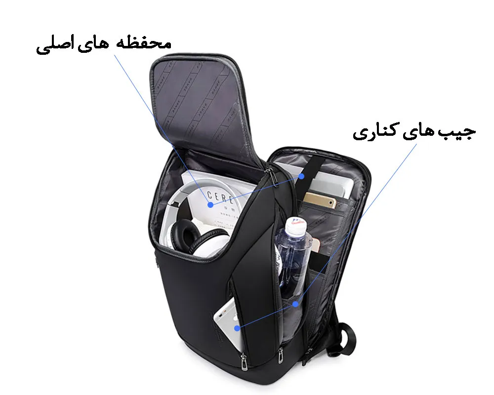 کیف کوله پشتی لپ تاپ 15.6 اینچی بنج 2517 کیف کوله پشتی لپ تاپ 15.6 اینچی اورجینال بنج BANGE 2517 - تصویر 12