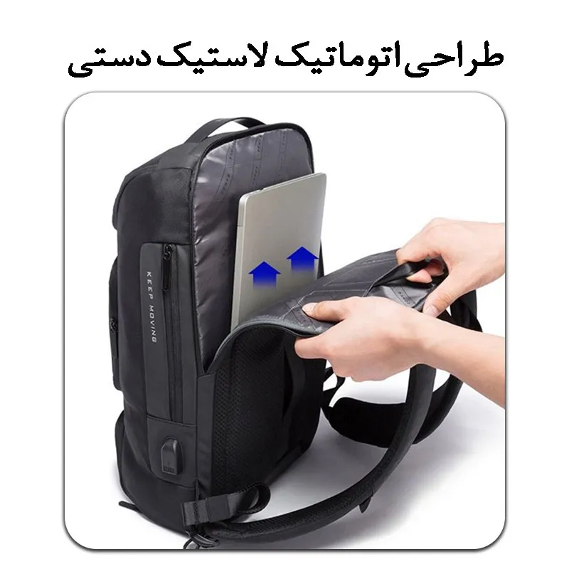 کیف کوله پشتی لپ تاپ 15.6 اینچ اورجینال بنج BANGE 7078 - تصویر 12