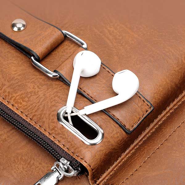 کیف دوشی چرم اداری ویسیر D234