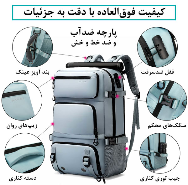 کیف و کوله پشتی مسافرتی ضد آب بنج 1810