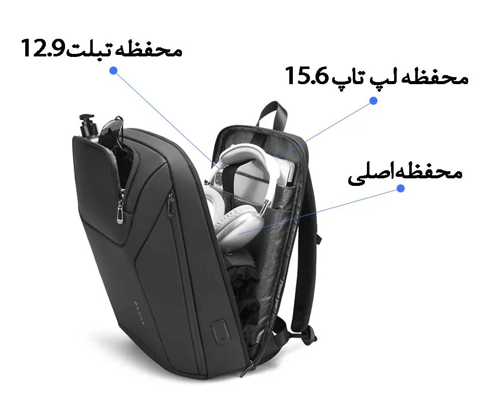 کیف کوله پشتی لپ تاپ 15.6 اینچ بنج 7802 کیف کوله پشتی لپ تاپ 15.6 اینچ اورجینال بنج BANGE 7802 - تصویر 14