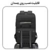 کیف کوله پشتی لپ تاپ ضد سرقت چرم بنج 6622