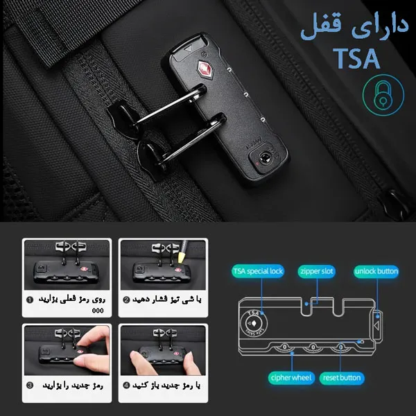 کوله پشتی مسافرتی وکیوم‌دار اورجینال بنج BANGE مدل 3028 - تصویر 12