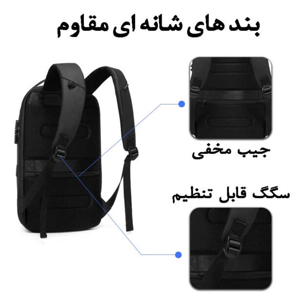 کیف کوله پشتی ضد سرقت لپ تاپ بنج 7225