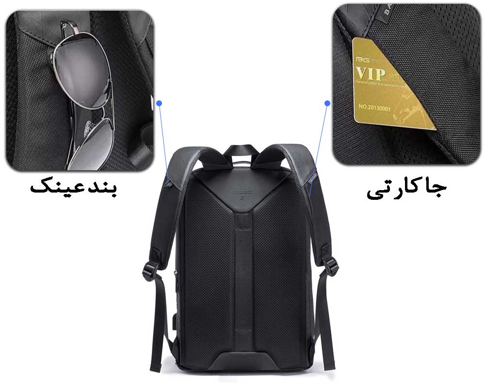 کیف کوله پشتی لپ تاپ 15.6 اینچ اورجینال بنج BANGE 7078 - تصویر 14
