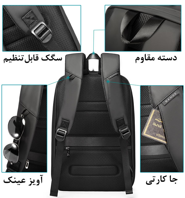 کیف کوله پشتی لپ تاپ ضد سرقت بنج 7251