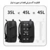کیف مسافرتی 45L کوله پشتی لپ تاپ 17 اینچی بنج 1908D کیف مسافرتی 45L کوله پشتی لپ تاپ 17 اینچی اورجینال بنج BANGE 1908D - تصویر 15