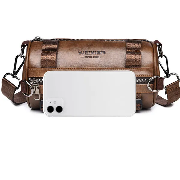 کیف دوشی چرم مردانه ویسیر D800 کیف دوشی چرم مردانه اورجینال ویسیر WEIXIER D800 - تصویر 15