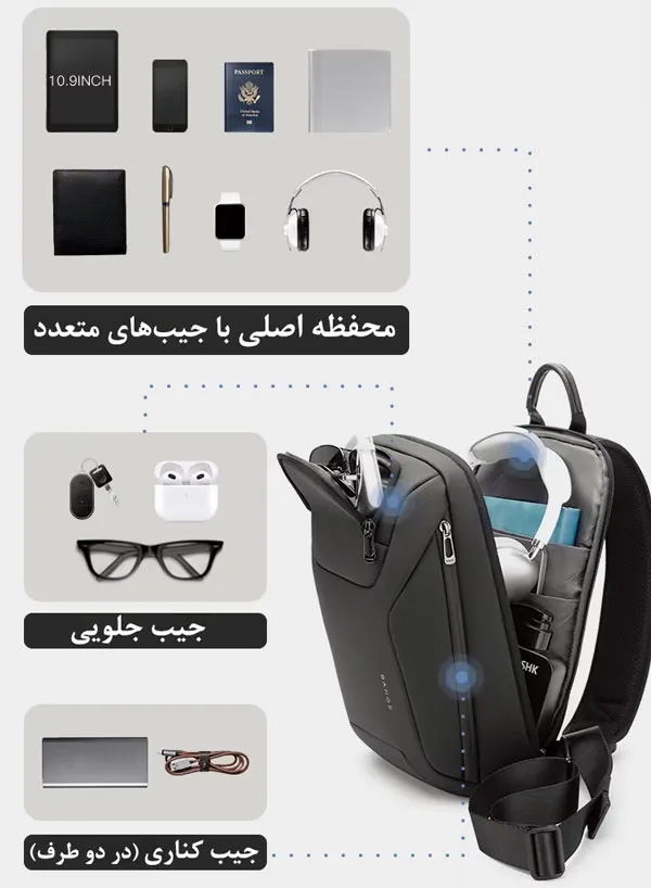 کیف کراس بادی بنج 8031 کیف کراس بادی اورجینال بنج BANGE 8031 - تصویر 15