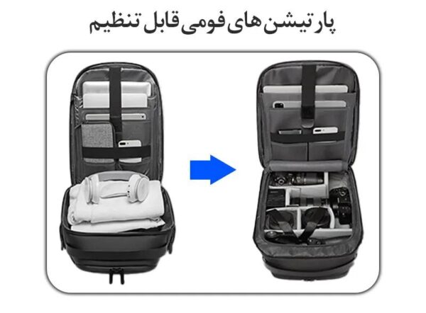 کیف دوربین اورجینال و کوله پشتی لپ تاپ بنج 7277-15