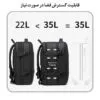کیف مسافرتی 35L کوله پشتی لپ تاپ 15.6 اینچی بنج 1908 کیف مسافرتی 35L کوله پشتی لپ تاپ 15.6 اینچی اورجینال بنج BANGE 1908 - تصویر 17