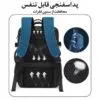 کیف مسافرتی 45L کوله پشتی لپ تاپ 17 اینچی بنج 1908D کیف مسافرتی 45L کوله پشتی لپ تاپ 17 اینچی اورجینال بنج BANGE 1908D - تصویر 17