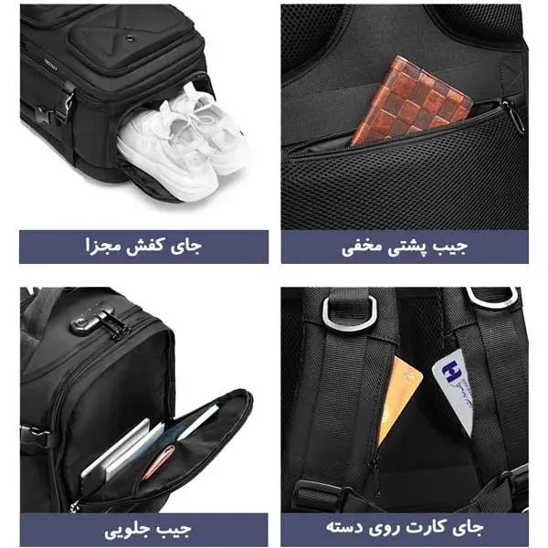 کیف کوله پشتی مسافرتی اورجینال اوزوکو OZUKO 9309L - تصویر 19