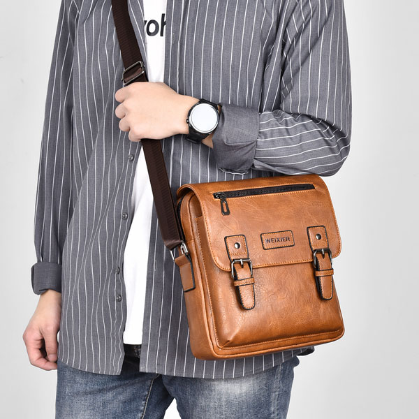 کیف دوشی مردانه چرم ویسیر D509