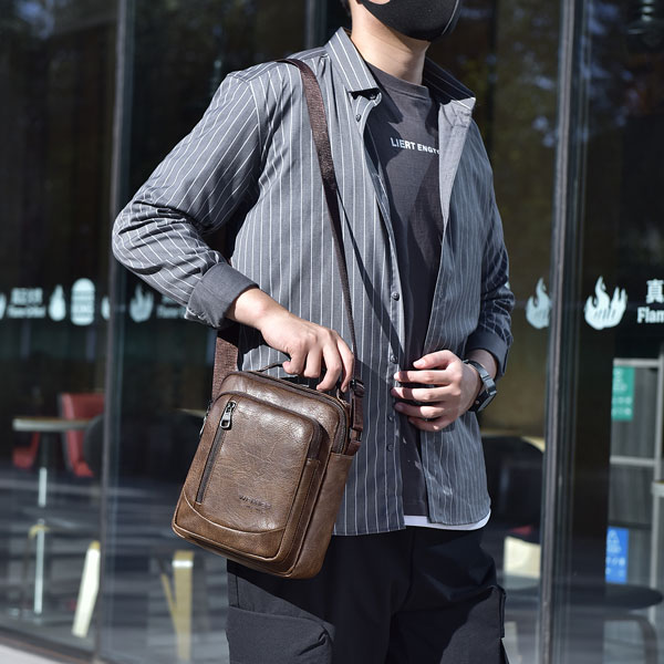 کیف دوشی چرم مردانه ویسیر D288