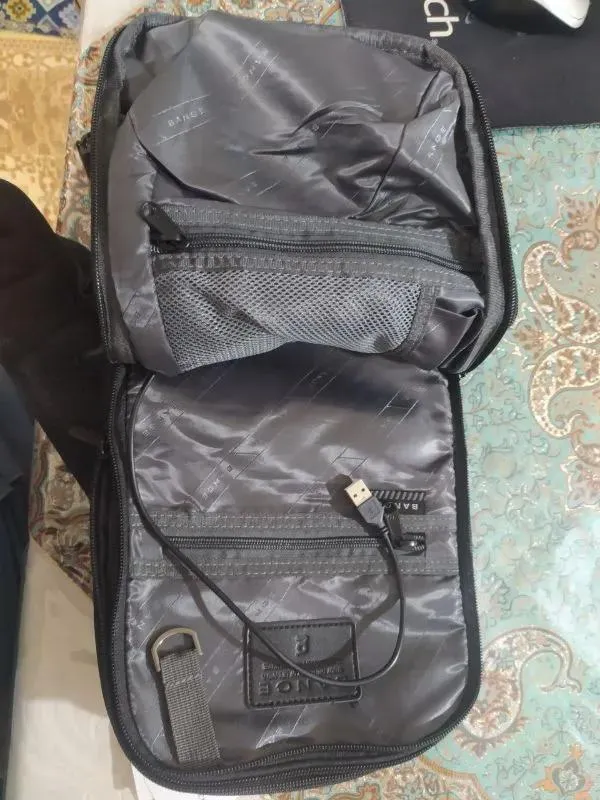 کیف کراس بادی قفل ضد سرقت دار اورجینال بنج BANGE 7082 - تصویر 28