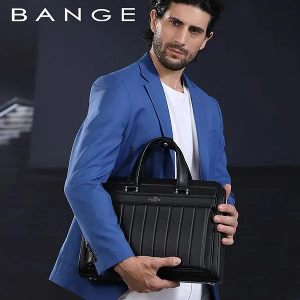 کیف دستی اداری چرم بنج YZ350 مشکی - تصویر 7