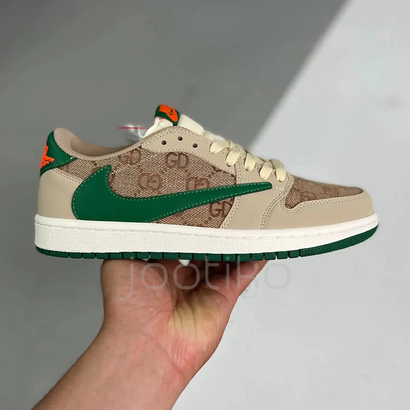 جردن وان لو تراویس اسکات گوچی Air Jordan1 Low X Travis Scott Gucci - تصویر 5